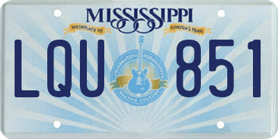 MS license plate LQU851