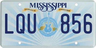 MS license plate LQU856