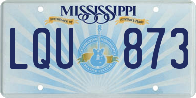 MS license plate LQU873