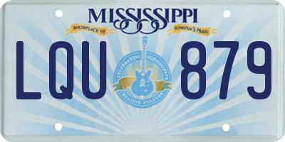 MS license plate LQU879