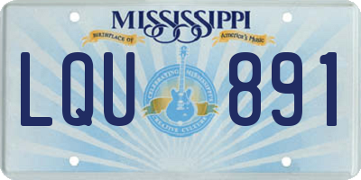 MS license plate LQU891
