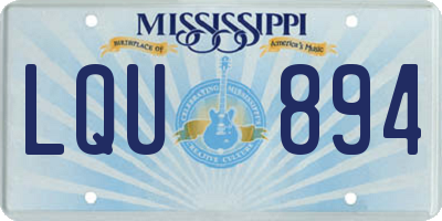 MS license plate LQU894