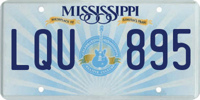 MS license plate LQU895
