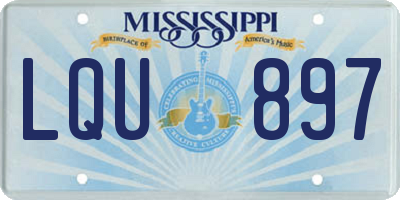 MS license plate LQU897
