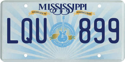 MS license plate LQU899