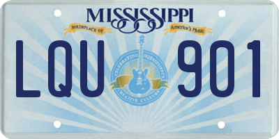 MS license plate LQU901