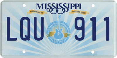 MS license plate LQU911