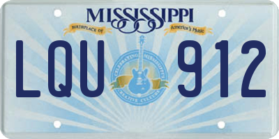 MS license plate LQU912