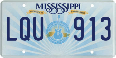 MS license plate LQU913