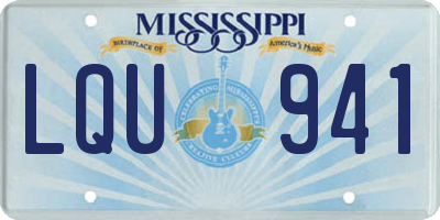 MS license plate LQU941