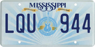 MS license plate LQU944
