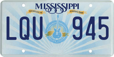 MS license plate LQU945