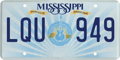 MS license plate LQU949