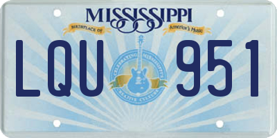 MS license plate LQU951