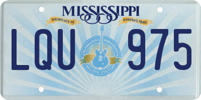 MS license plate LQU975