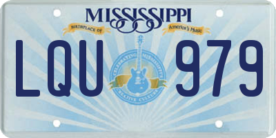 MS license plate LQU979