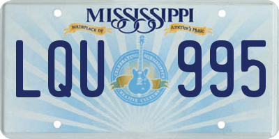 MS license plate LQU995