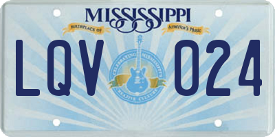MS license plate LQV024