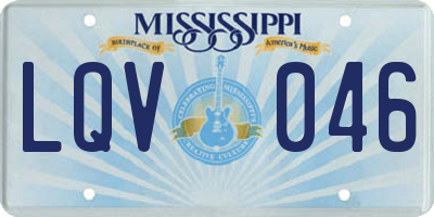MS license plate LQV046