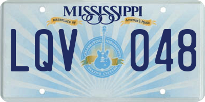MS license plate LQV048