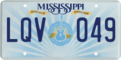 MS license plate LQV049