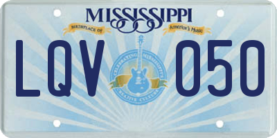 MS license plate LQV050