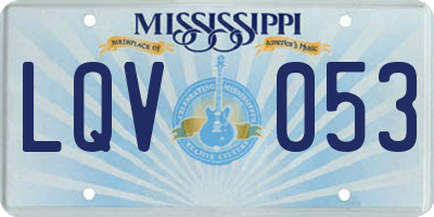 MS license plate LQV053