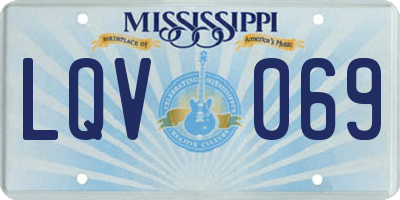 MS license plate LQV069