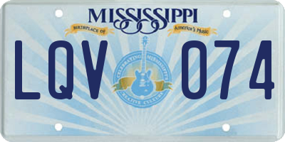 MS license plate LQV074