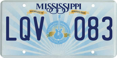 MS license plate LQV083