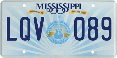 MS license plate LQV089
