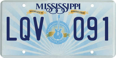 MS license plate LQV091