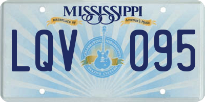 MS license plate LQV095