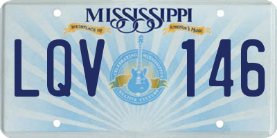 MS license plate LQV146