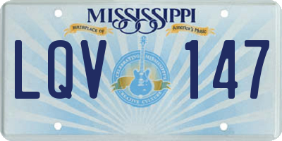 MS license plate LQV147