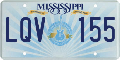 MS license plate LQV155
