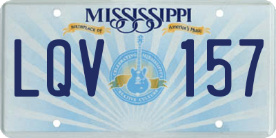 MS license plate LQV157
