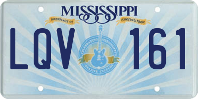 MS license plate LQV161