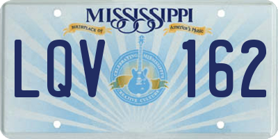 MS license plate LQV162