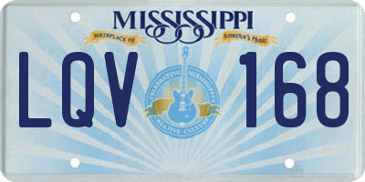MS license plate LQV168