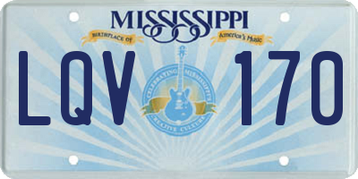 MS license plate LQV170