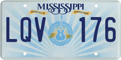 MS license plate LQV176
