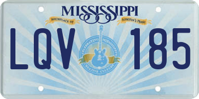 MS license plate LQV185