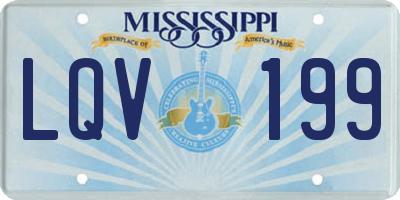 MS license plate LQV199