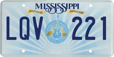 MS license plate LQV221