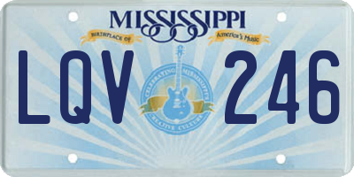 MS license plate LQV246