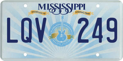 MS license plate LQV249