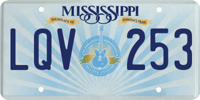 MS license plate LQV253