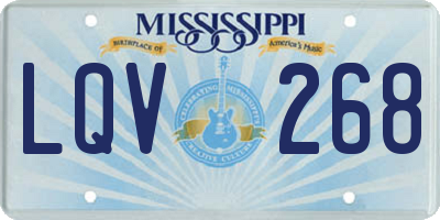 MS license plate LQV268