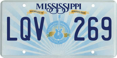 MS license plate LQV269